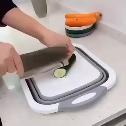 Bacia Retrátil e Tábua de Corte Muito Útil Fácil de Guardar