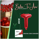 Kit Decoração Romântica 400 Pétalas 10 Velas 4 Balões + Balão Eu Te Amo