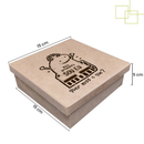 Caixa Bento Presente Surpresa Namorados em MDF Cru 15x15x5 Pronta Entrega