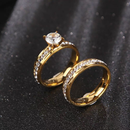 Anel Elegante em Aço e Pedra em zircônia com brilho semelhante ao diamante 💍
