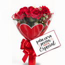 Rosas Vermelhas Para Presentes Buquê Com Cartão Namoradas dia das mães buque de rosas vermelhas