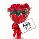 Rosas Vermelhas Para Presentes Buquê Com Cartão Namoradas dia das mães buque de rosas vermelhas