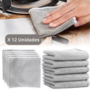 Kit 6/12/18 Panos De Limpeza Aço Premium Arear Panela Fogão Toalha Louça Tira Gordura Reutilizável