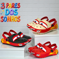 KIT 3 PARES DE SANDALIA BABUCHE INFANTIL PARA MENINO