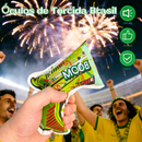 Combo Torcedor Bandeira Copa 2026 Adesivo Trompete Pintura Facial Bandeira Brasil Adesivo Vuvuzela KIT TORCEDOR