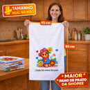 Kit 10 Pano De Prato Copa Grande Atacado 45x85 De Cozinha Estampado Algodão
