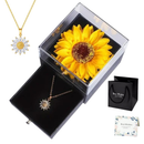 Rosa Luxo + Caixa Presente + Colar Feminino Premium