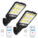 Luminária Solar Parede 108 COB Carregar LED Luz Branco frio Prova D'Água Sensor Presença 3 funções