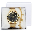 ⚡PROMOÇÃO⚡ Relogios Feminino Banhado + Pulseira Kit Relógio Feminino Dourado Super Lindo Promoção ***
