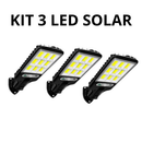 Luminária Solar Parede 108 COB Carregar LED Luz Branco frio Prova D'Água Sensor Presença 3 funções
